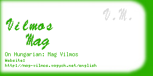 vilmos mag business card